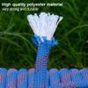 Aoneky Outdoor 10mm 65ft Static Utility Rope, Heavy Duty Polyester Rope for Pulling, Rigging, Tree Work & Hunting, Gym Fitness, 2000LB Tensile Strength, Blue view 3