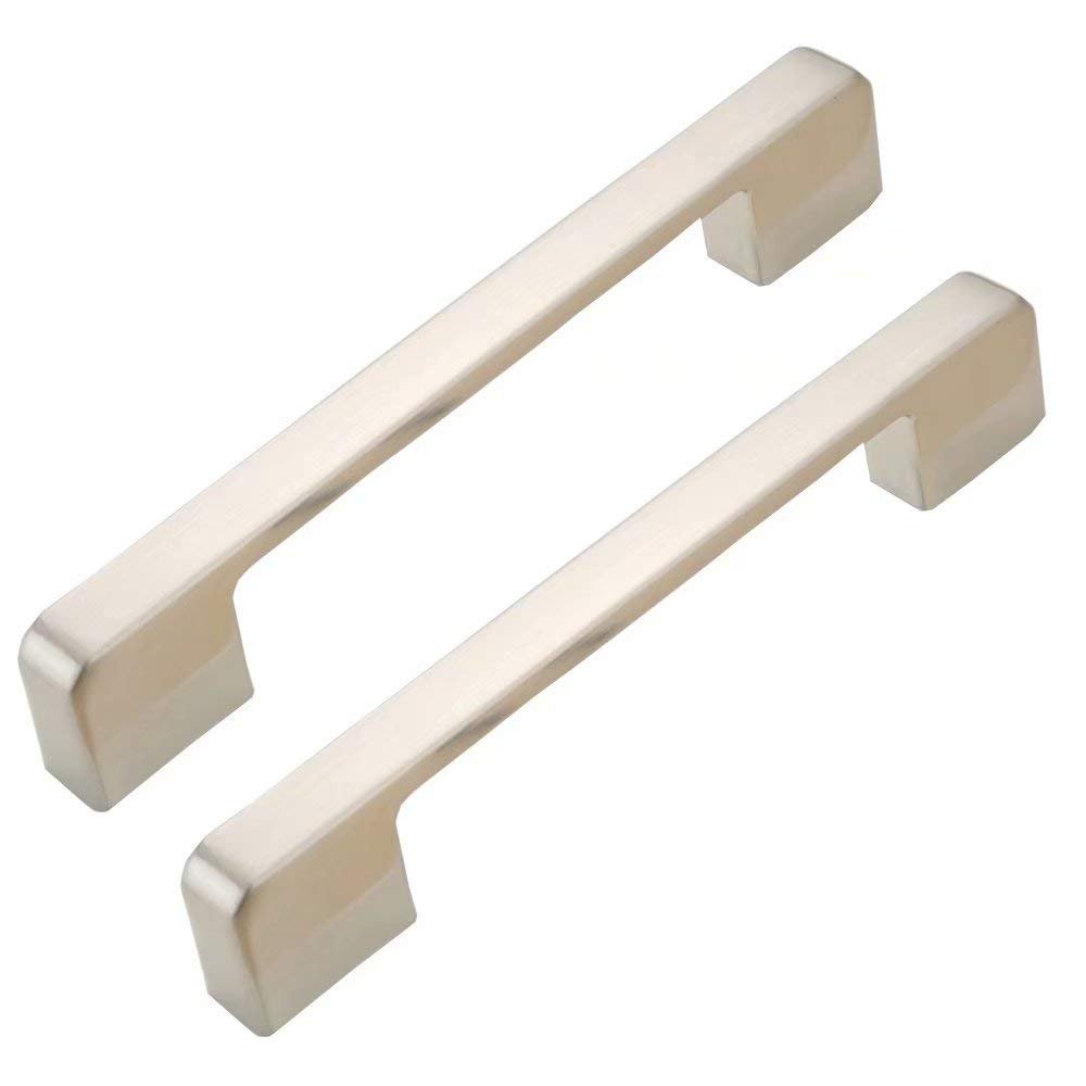 FirstDecor 2pcs Nickel Brushed Metal Pull Knobs for Cabinets, Cupboards, Furniture Doors and Drawers in Kitchens, Bedrooms and Other Rooms - for Domestic Or Public Use, in Your House Or Offices.