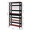 Convenience Concepts Oxford 5 Tier Bookcase with Drawer, Cherry / Black view 3