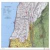 14" x 24" 1986 Map of Southern Lebanon Border Area view 1