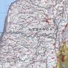 14" x 24" 1986 Map of Southern Lebanon Border Area view 2