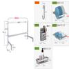 KKlewu Over the Sink Drainer Rack, 2 Tiers, Kitchen Storage, Basket, Stainless Steel, Cupboard, 23.6 inches (60 cm) Easy Type view 2