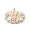 Feyarl Crystal Perfume Tray Makeup Cosmetic Vanity Organizer Jewelry Trinket Display Storage Mirrored Decorative Tray Skin Care Tray for Dresser Home Deco Birthday Gift(Round 10" inch) (Gold) view 1