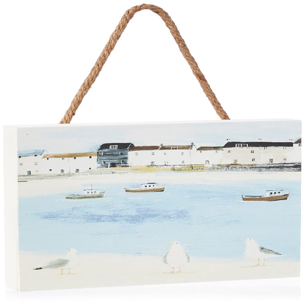 Hannah Cole Waiting for The Catch 20 x 20cm Wooden Wall Art, Multi Coloured