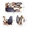 Amagical Cobblestone Print 16 Piece Toilet Mat Set Shower Curtain Holidays Summer Non-Slip Bathroom Mat Rug Toilet Cover Contour Mat Fabric Shower Curtain with 12 Hooks view 3