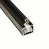 Ceiling Curtain Track Set with Wheeled Carriers and Hooks (20' in 3 Sections-Black) view 2