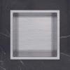 Cantrio Shower Niche  NO TILE NEEDED 12" x 12" Brushed Single Shelf Organizer, Square  Best Modern In Wall Bathroom Accessory for Shower or Tub Storage | Nook Insert Holds Soap, Bottles, Toiletries view 2
