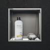 Cantrio Shower Niche  NO TILE NEEDED 12" x 12" Brushed Single Shelf Organizer, Square  Best Modern In Wall Bathroom Accessory for Shower or Tub Storage | Nook Insert Holds Soap, Bottles, Toiletries view 4
