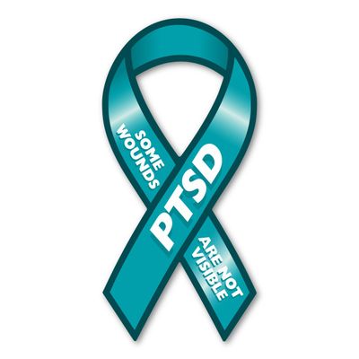 Magnet America PTSD Ribbon Magnet is 8" x 3.875" Made for Vehicles and Refrigerators