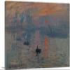 ARTCANVAS Impression Sunrise Canvas Art Print Stretched Framed Painting Picture Poster Giclee Wall Decor by Claude Monet - 40" x 26" (0.75" Deep) view 1
