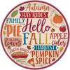 Amscan 592056 Fall Phrases Dinner Plates 10 1/2", 8pcs view 1