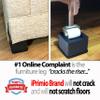 iPrimio Bed and Furniture Square Risers - 3 Inch Rise Size - Wont Crack & Scratch Floors - Heavy Duty Rubber Bottom - Patent Pending - Great for Wood and Carpet Surface (Black, 6) view 3
