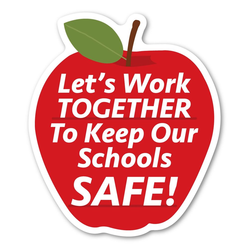 Magnet America Keep Schools Safe Apple Magnet is 3.5" x 3" Made for Vehicles and Refrigerators