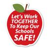 Magnet America Keep Schools Safe Apple Magnet is 3.5" x 3" Made for Vehicles and Refrigerators view 1