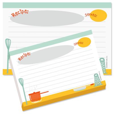 Current Kitchen Everyday Recipe Cards - 4x6 Inches, Single Sided Blank Cardstock for Family Thanksgiving, Cookie, & Baking Recipes, Cute Bridal Shower, Christmas, & Holiday Gift, 48 Card Set