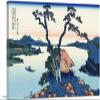 ARTCANVAS Lake Suwa in the Shinano Province 1830 Canvas Art Print Stretched Framed Painting Picture Poster Giclee Wall Decor by Katsushika Hokusai - 40" x 26" (0.75" Deep) view 1