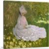 ARTCANVAS Springtime 1872 Canvas Art Print Stretched Framed Painting Picture Poster Giclee Wall Decor by Claude Monet - 40" x 26" (0.75" Deep) view 1