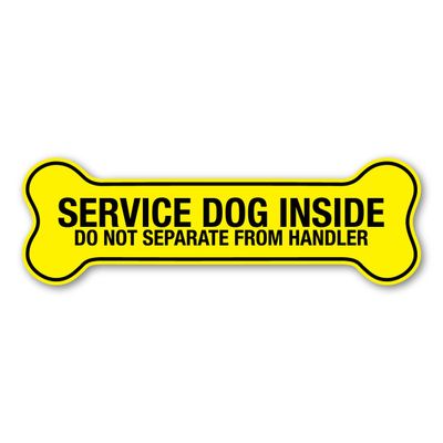 Magnet America Service Dog Inside Yellow Bone Magnet is 2.25" x 7" Made for Vehicles and Refrigerators