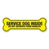 Magnet America Service Dog Inside Yellow Bone Magnet is 2.25" x 7" Made for Vehicles and Refrigerators view 1