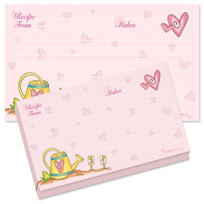 Current Garden Recipe Cards - 3x5 Inches, Single Sided Blank Cardstock for Family Thanksgiving, Cookie, & Baking Recipes, Cute Bridal Shower, Christmas, & Holiday Gift, 50 Card Set