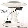 2in1 Wine Decanter Drying Stand Fast Spotless Carafe Dryer & Compact Folding Rack for Safe Storage - incl. Black Rubber Top (Non Slip & Anti Scratch) view 2