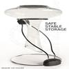 2in1 Wine Decanter Drying Stand Fast Spotless Carafe Dryer & Compact Folding Rack for Safe Storage - incl. Black Rubber Top (Non Slip & Anti Scratch) view 3