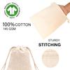ecogreentextiles (12x20 inches) Cotton Bags, Reusable Produce Muslin Bags  Premium Quality Recyclable Fabric, Multipurpose Drawstring Storage Pouch for Everyday Use (Pack Of 25) view 2