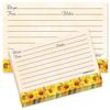 Current Sunflowers Recipe Cards - 4x6 Inches, Single Sided Blank Cardstock for Family Thanksgiving, Cookie, & Baking Recipes, Cute Bridal Shower, Christmas, & Holiday Gift, 48 Card Set view 1