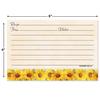 Current Sunflowers Recipe Cards - 4x6 Inches, Single Sided Blank Cardstock for Family Thanksgiving, Cookie, & Baking Recipes, Cute Bridal Shower, Christmas, & Holiday Gift, 48 Card Set view 2