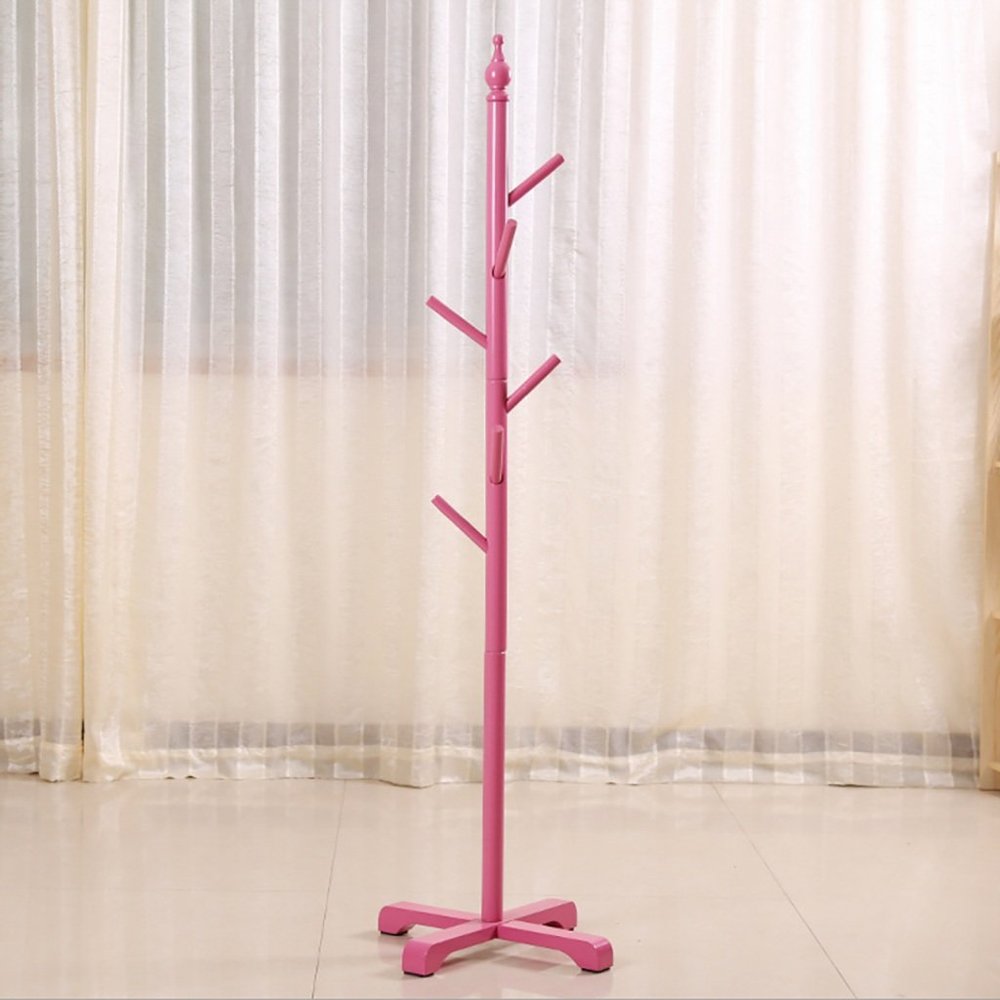 Panet coat rack Tree-shaped children's coat rack floor landing solid wood hanger creative coat rack free standing coat rack (Color : E)