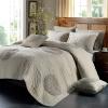 ABREEZE Cotton Rustic Quilt Sets Quilt and Coverlet Set Shabby Farmhouse Bedding Sets Bedspread Taupe Grey King 3D Classic Floral Patterns view 1