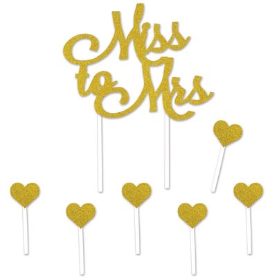 Beistle Miss to Mrs Cake Topper