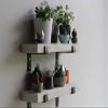 Urban Legacy Accent Shelves | Reclaimed Barn Plank | Set of 2 with Full Brackets (White Wash 24"x 7"x 2") view 2