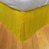 RBS Bedding's 400 Thread Count Egyptian Cotton 1-Piece Split Corner Bed Skirt 11" Drop Length Three Quarter Yellow Stripe view 1