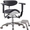 BONEW Microscope Saddle Stool Foot Controlled/Pedal Base with Backrest Doctor's Chair PU Leather SDS-PB1 view 3