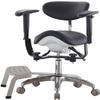 BONEW Microscope Saddle Stool Foot Controlled/Pedal Base with Backrest Doctor's Chair PU Leather SDS-PB1 view 4