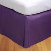 RBS Bedding's 400 Thread Count Egyptian Cotton 1-Piece Split Corner Bed Skirt 11" Drop Length Olympic Queen Purple Stripe view 1
