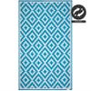 FH Home Outdoor Rug - Waterproof, Fade Resistant, Reversible - Premium Recycled Plastic - Geometric - Porch, Deck, Balcony, Mudroom, Laundry Room, Patio - Aztec - Teal & White Crease Free - 3 x 5 ft view 4