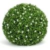 3rd Street Inn Large White Flower Grass Topiary Ball - Artificial Plant Set - Indoor/Outdoor Wedding Party Decor - Faux Foliage Garden Sphere - Tree and Bush Substitute (15", 2 Pack) view 1