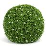 3rd Street Inn White Flower Grass Topiary Ball - Artificial Plant Set - Indoor/Outdoor Wedding Party Decor - Faux Foliage Garden Sphere - Tree and Bush Substitute (19") view 1