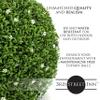3rd Street Inn White Flower Grass Topiary Ball - Artificial Plant Set - Indoor/Outdoor Wedding Party Decor - Faux Foliage Garden Sphere - Tree and Bush Substitute (19") view 2