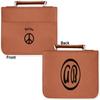 Personalized Peace Sign Leatherette Bible Cover with Handle & Zipper - Large - Double Sided view 2