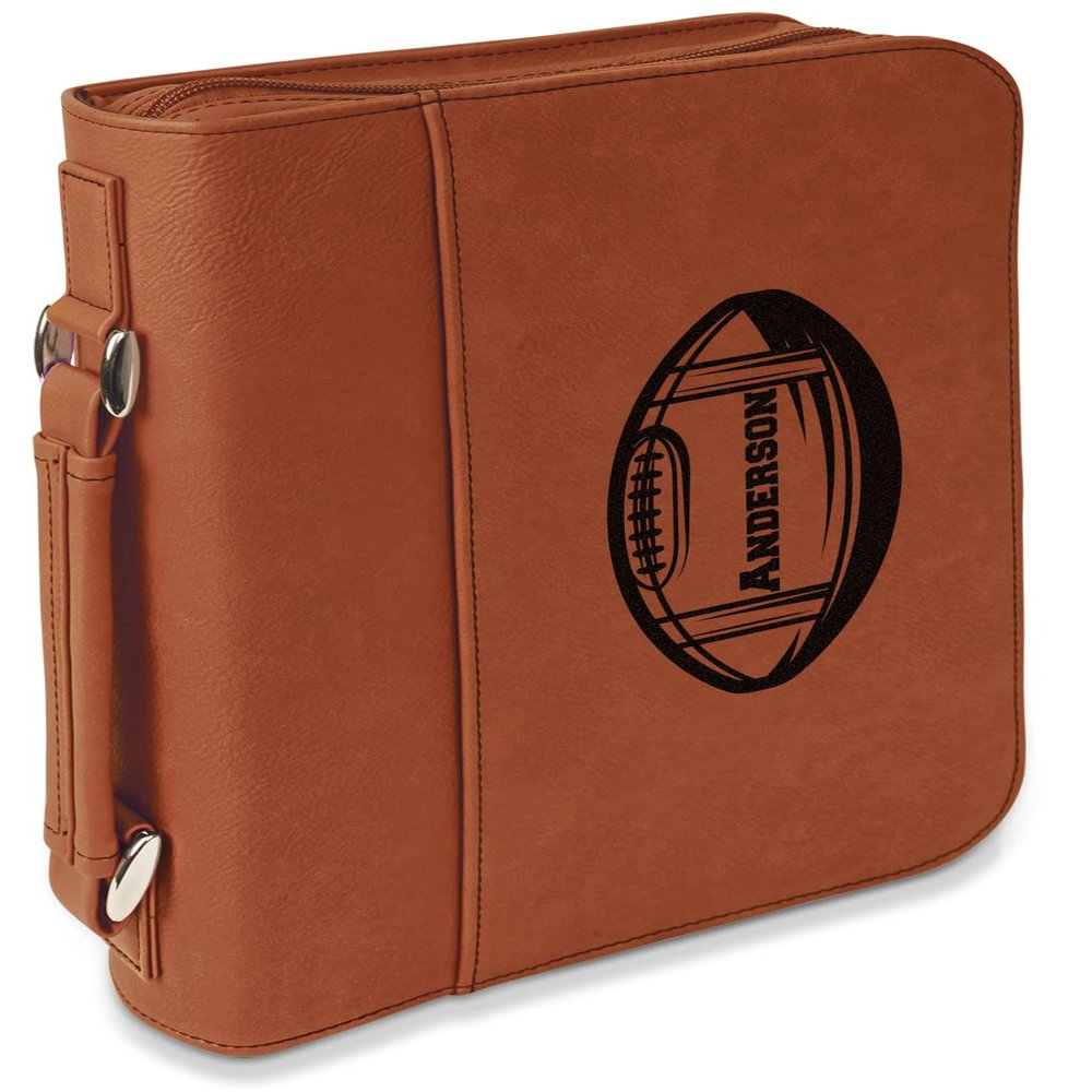 Personalized Sports Leatherette Bible Cover with Handle & Zipper - Small - Double Sided