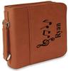 Personalized Musical Notes Leatherette Bible Cover with Handle & Zipper - Large- Single Sided view 1