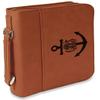 Personalized Monogram Anchor Leatherette Bible Cover with Handle & Zipper - Small - Double Sided view 1