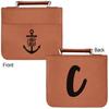 Personalized Monogram Anchor Leatherette Bible Cover with Handle & Zipper - Small - Double Sided view 2