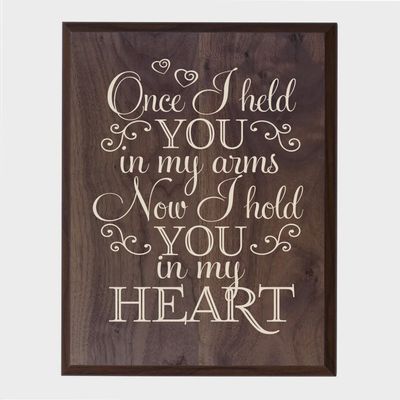 LifeSong Milestones Personalized Wooden Wall Plaque Bereavement Keepsake in Remembrance Loss of Pet Dogs or Cats Condolence Funeral Gift 12x15 Once I Held You