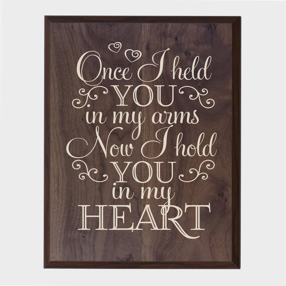 LifeSong Milestones Personalized Wooden Wall Plaque Bereavement Keepsake in Remembrance Loss of Pet Dogs or Cats Condolence Funeral Gift 12x15 Once I Held You