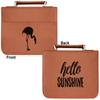 Pink Flamingo Leatherette Bible Cover with Handle & Zipper - Large - Double Sided view 2