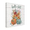 Trademark Fine Art WAP04450-C1818GG Fall Fun II - Gray & Blue Pumpkin by Janelle Penner Fine Art, 18" x 18", Multicolor view 2